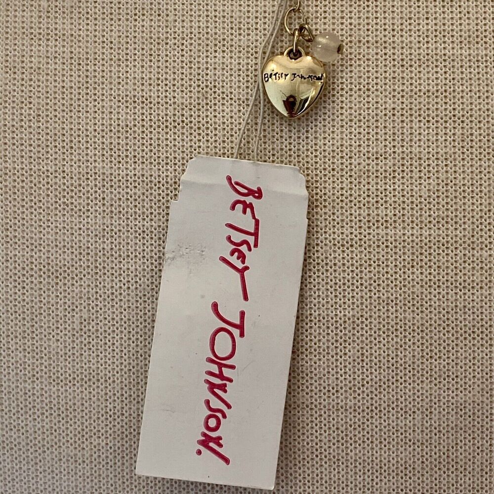 Betsey Johnson Dragonfly Gold Tone Glass Stones Necklace NWT - Picture 5 of 7